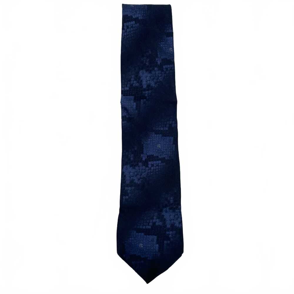 Roberto Cavalli Blue Silk Snake Print Tie | Regular OS